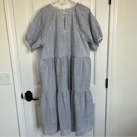 Everlane Blue and White Midi Dress - Picture 6 of 6